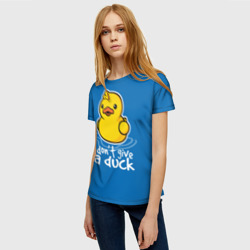Женская футболка 3D I Don't Give a Duck - фото 2