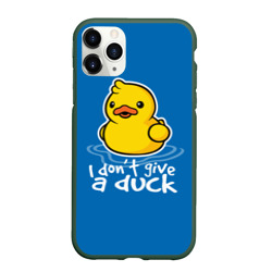 Чехол для iPhone 11 Pro матовый I Don't Give a Duck