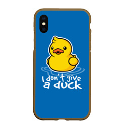 Чехол для iPhone XS Max матовый I Don't Give a Duck