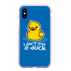 Чехол для iPhone XS Max матовый I Don't Give a Duck