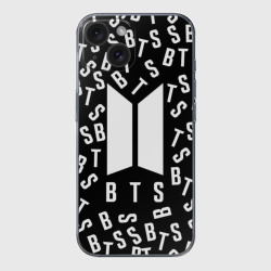 Чехол для iPhone 15 силиконовый с защитой камеры BTS