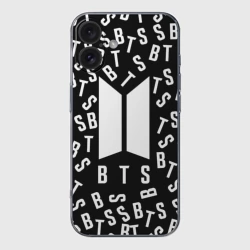 Чехол для iPhone 16 силиконовый с защитой камеры BTS