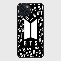 Чехол силиконовый для Apple iPhone 15 матовый BTS
