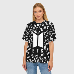 Женская футболка oversize 3D BTS - фото 2