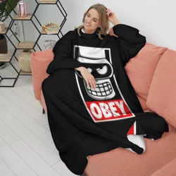 Плед с рукавами Бендер - мем подчиняйся - фото 2