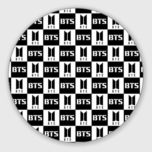 Круглый коврик для мышки BTS PATTERN