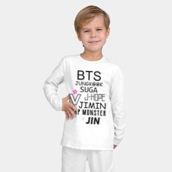 Детская пижама с лонгсливом хлопок BTS состав - фото 2