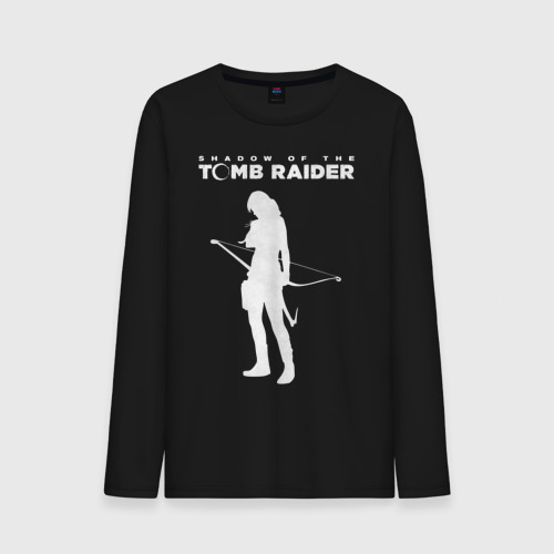 Мужской лонгслив хлопок Tomb Raider logo, цвет черный