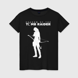 Женская футболка хлопок Tomb Raider logo