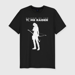 Мужская футболка хлопок Slim Tomb Raider logo
