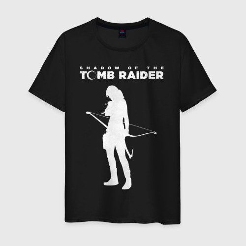 Мужская футболка хлопок Tomb Raider logo, цвет черный