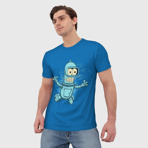 Мужская футболка 3D Bender Nevermind, цвет 3D печать - фото 3