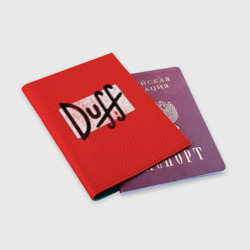 Обложка для паспорта матовая кожа Duff Beer - фото 2