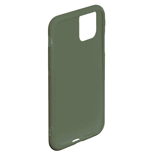 Чехол для iPhone 11 Pro матовый Трицератопс у Костра, цвет темно-зеленый - фото 4