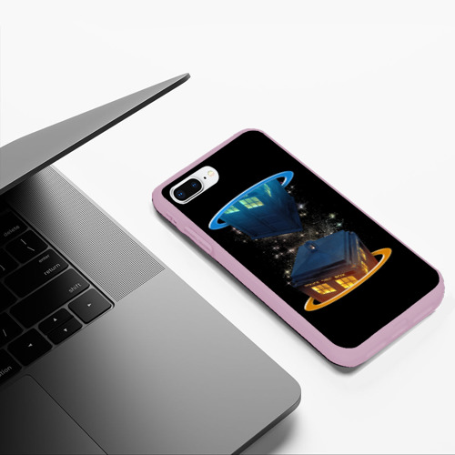 Чехол для iPhone 7Plus/8 Plus матовый Тардис в Портале, цвет розовый - фото 5