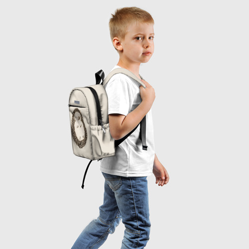 Детский рюкзак 3D с принтом Пузико Ежика, вид сзади #1