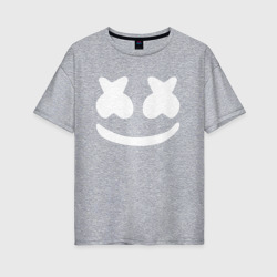 Женская футболка хлопок Oversize Marshmello