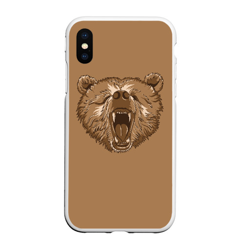 Чехол для iPhone XS Max матовый Бурый Медведь