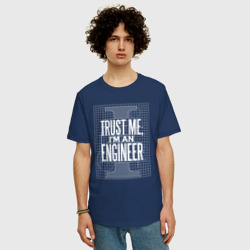 Мужская футболка хлопок Oversize Инженер - фото 2