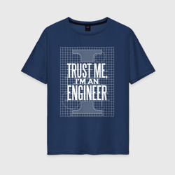 Женская футболка хлопок Oversize Инженер
