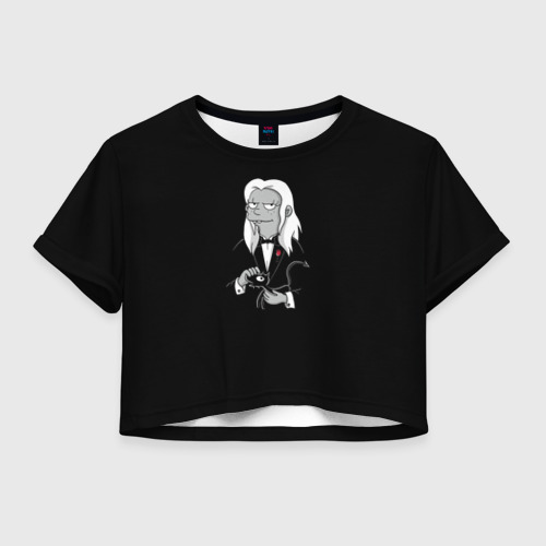 Женская футболка Crop-top 3D Disenchantment. The Godfather, цвет 3D печать