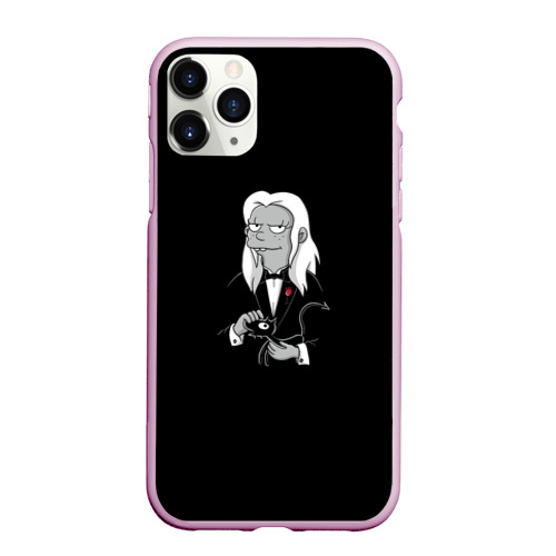 Чехол для iPhone 11 Pro Max матовый Disenchantment. The Godfather, цвет розовый