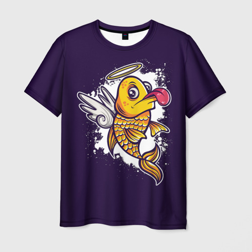 Мужская футболка 3D Золотая Рыбка, цвет 3D печать