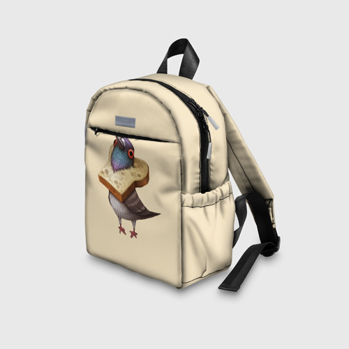 Детский рюкзак 3D с принтом Голубь и Хлебушек, вид сбоку #3