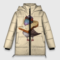 Женская зимняя куртка Oversize Голубь и Хлебушек