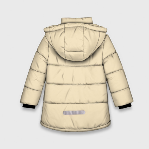 Зимняя куртка для девочек 3D Голубь и Хлебушек, цвет черный - фото 2
