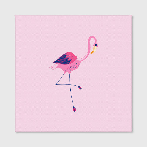 Холст квадратный Фламинго, цвет 3D печать - фото 2