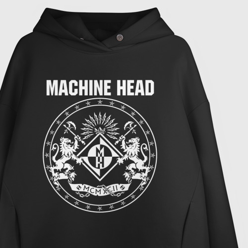 Женское худи Oversize хлопок Machine Head 4, цвет черный - фото 3