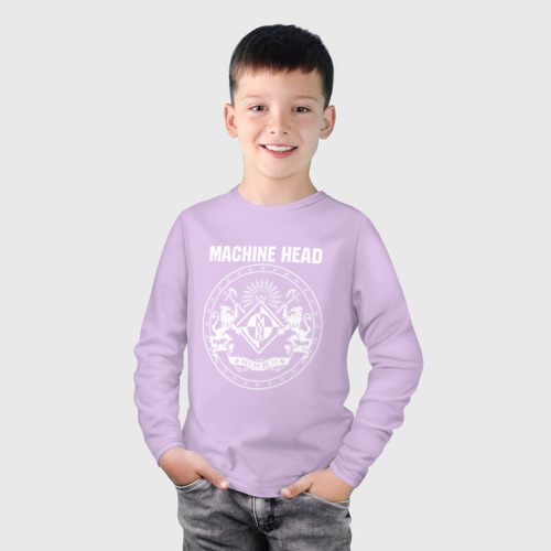 Детский лонгслив хлопок с принтом Machine Head 4, фото на моделе #1