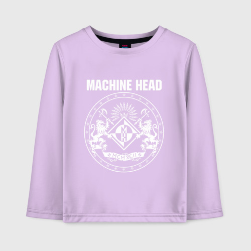 Детский лонгслив хлопок с принтом Machine Head 4, вид спереди #2