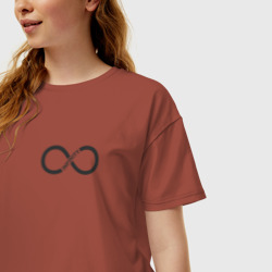 Женская футболка хлопок Oversize Infinity - фото 2