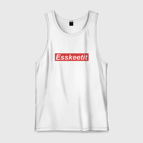 Мужская майка хлопок ESSKEETIT, цвет белый