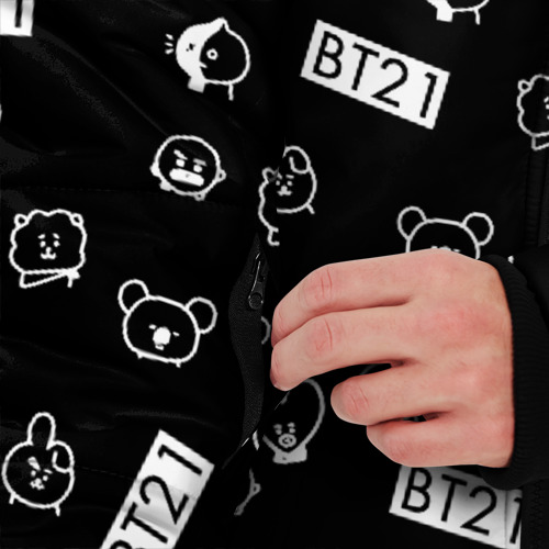 Мужская зимняя куртка 3D BTS BT21 stickers - фото 6