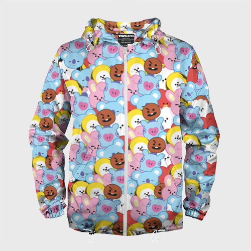 Мужская ветровка 3D BTS BT21 STICKERS Фото 01 Мужская ветровка 3D BTS BT21 STICKERS Фото 01