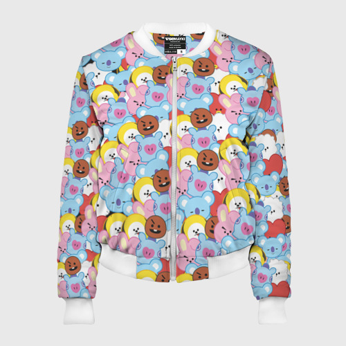 Женский бомбер 3D BTS BT21 STICKERS Фото 01 Женский бомбер 3D BTS BT21 STICKERS Фото 01