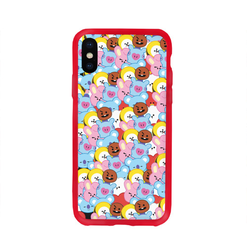 Чехол для iPhone X глянцевый BTS BT21 STICKERS Фото 01 Чехол для iPhone X глянцевый BTS BT21 STICKERS Фото 01