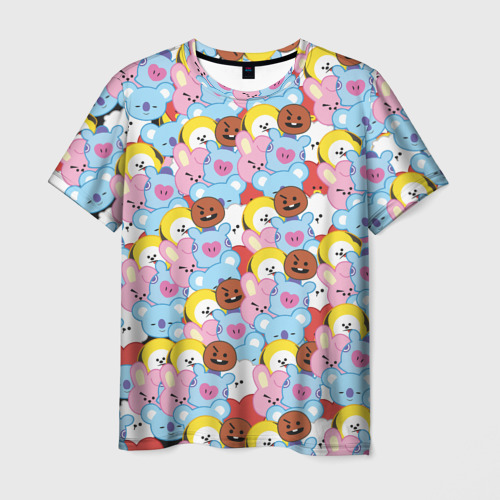 Мужская футболка 3D BTS BT21 STICKERS Фото 01 Мужская футболка 3D BTS BT21 STICKERS Фото 01