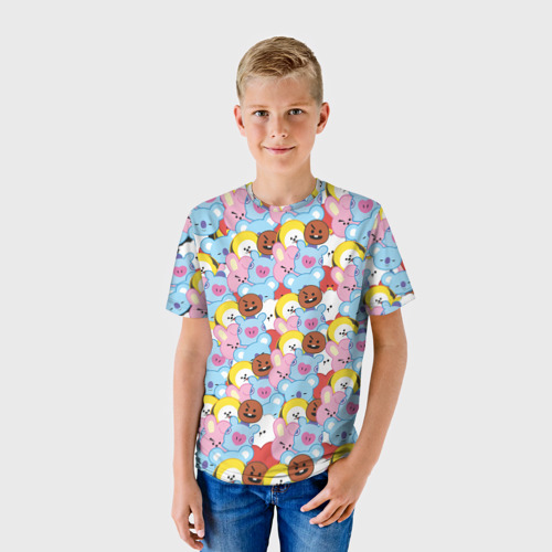 Детская футболка 3D BTS BT21 STICKERS Фото 01 Детская футболка 3D BTS BT21 STICKERS Фото 01