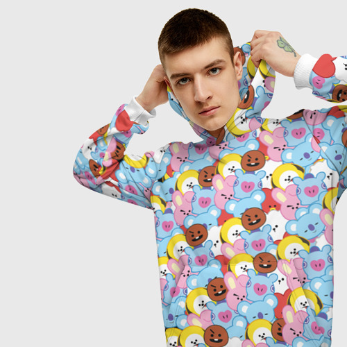 Мужская толстовка 3D BTS BT21 STICKERS Фото 01 Мужская толстовка 3D BTS BT21 STICKERS Фото 01