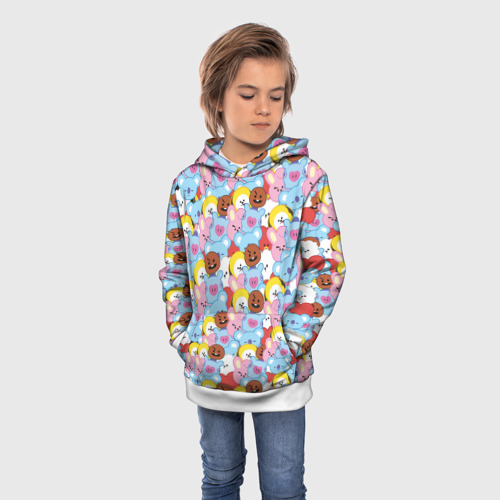 Детская толстовка 3D BTS BT21 STICKERS Фото 01 Детская толстовка 3D BTS BT21 STICKERS Фото 01