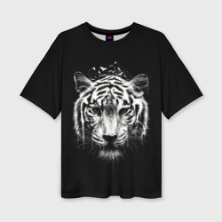 Женская футболка oversize 3D Dark Tiger