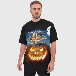 Мужская футболка oversize 3D Halloween - фото 2