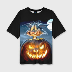 Женская футболка oversize 3D Halloween