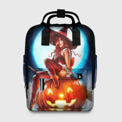 Женский рюкзак 3D Ведьма на тыкве
