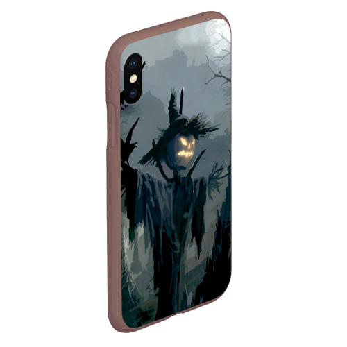 Чехол для iPhone XS Max матовый Halloween, цвет коричневый - фото 3