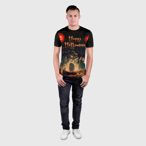 Мужская футболка 3D Slim Halloween, цвет 3D печать - фото 4